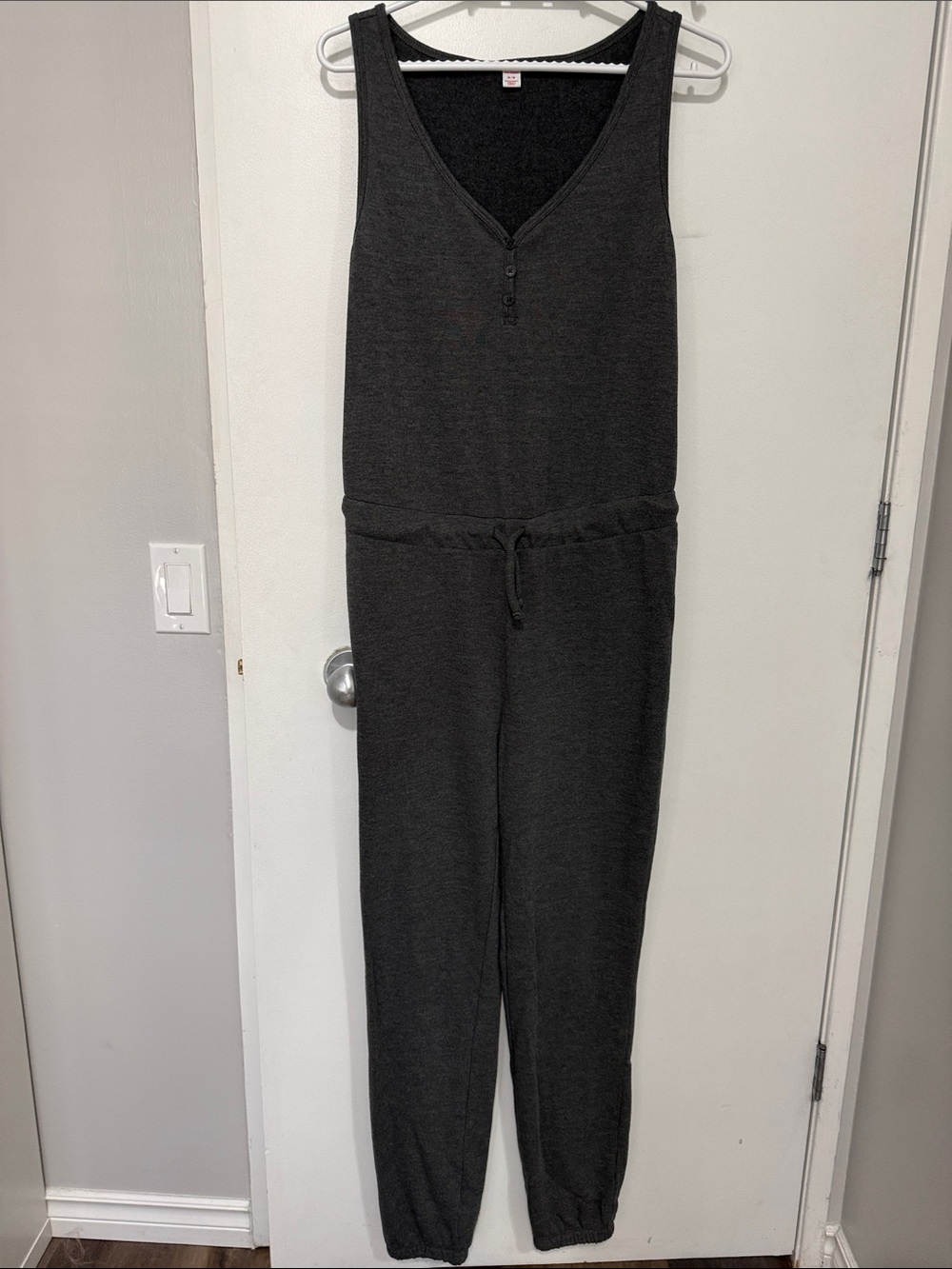 Joe Fresh Charcoal Sleeveless Knit Jumpsuit
